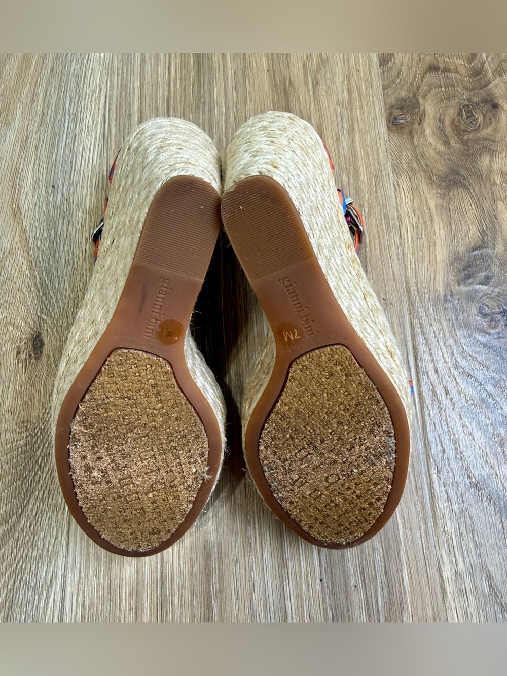 Gianni Bini Tropical Print Espadrille Wedge Sandals Size 7M - Picture 6 of 9